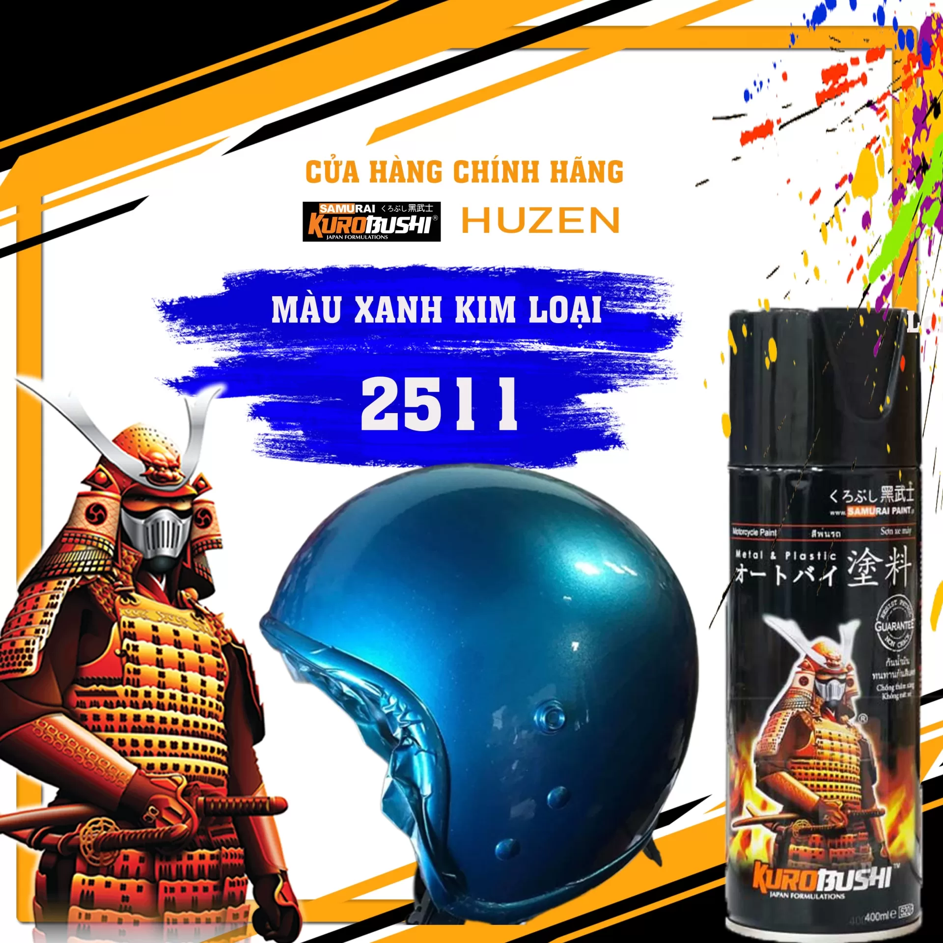 Sơn Xịt Samurai 2511 – Xanh Lá Nổi Bật, Cá Tính Và Bền Màu Vượt Trội
