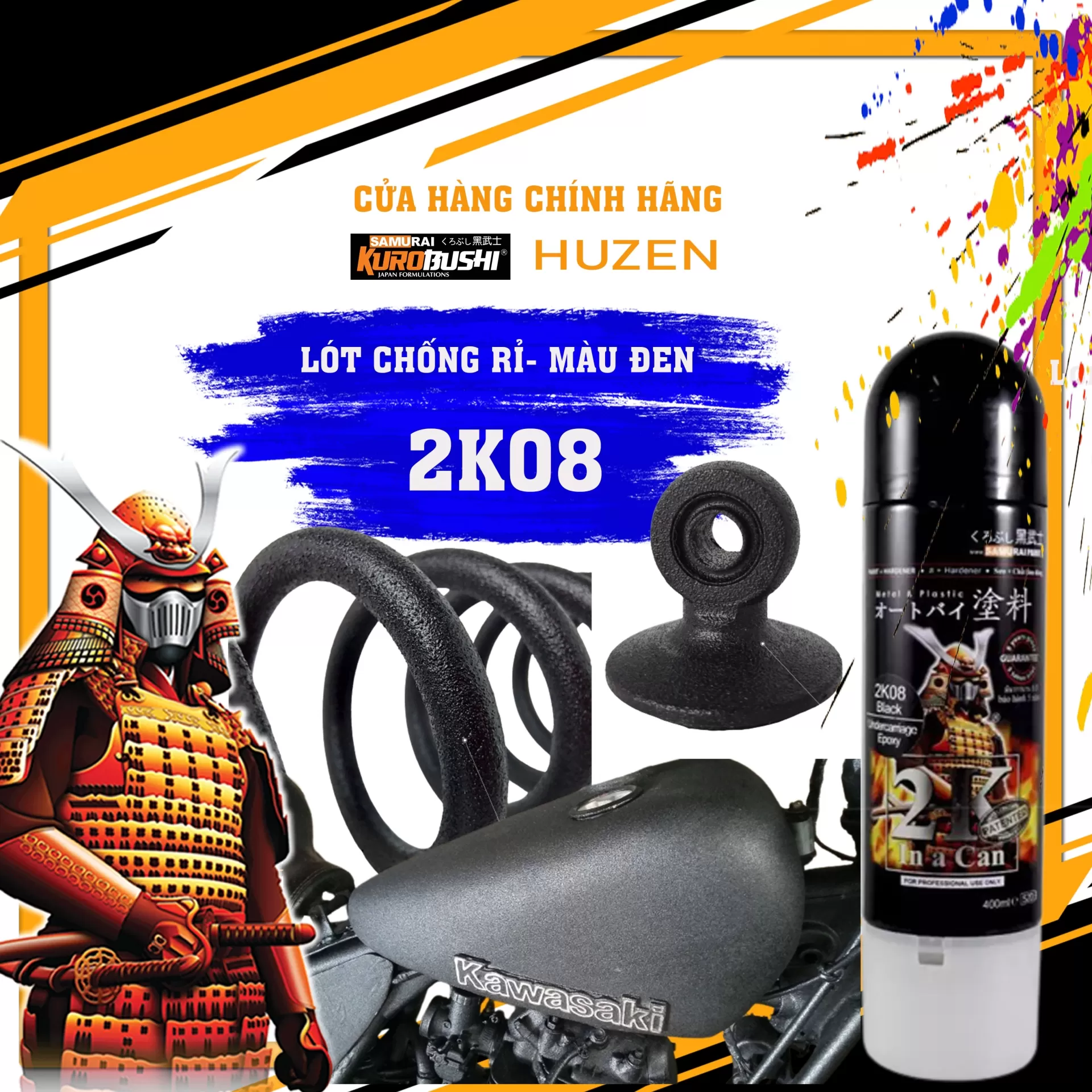 Siêu khuyến mãi: 1 lon 2K TẶNG 1 súng phun sơn cao cấp SAMURAI