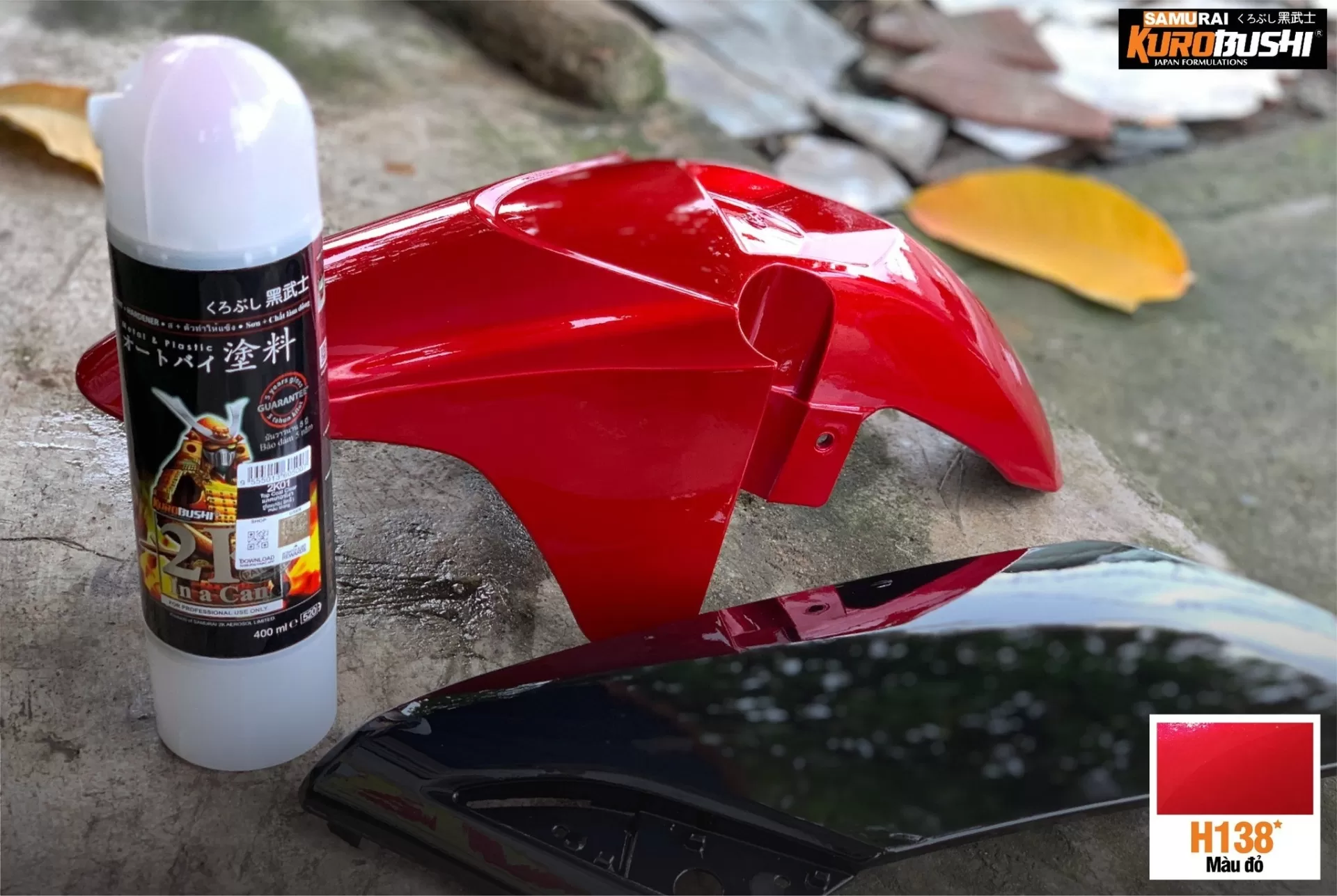 Sơn Xịt Samurai H138 – Đỏ Đậm Mạnh Mẽ, Cá Tính Và Nổi Bật Mọi Góc Nhìn