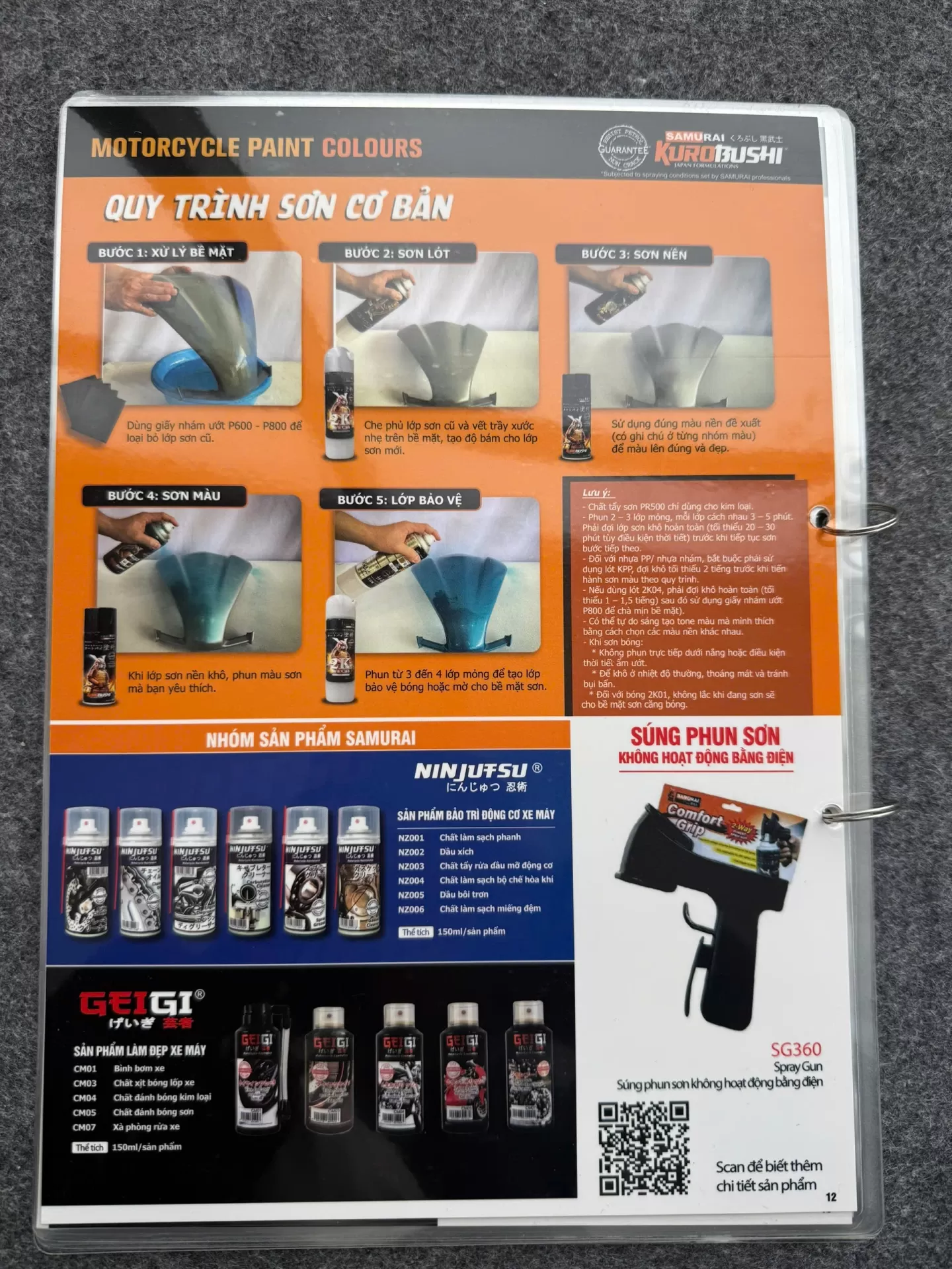 BẢNG MÀU SƠN SAMURAI