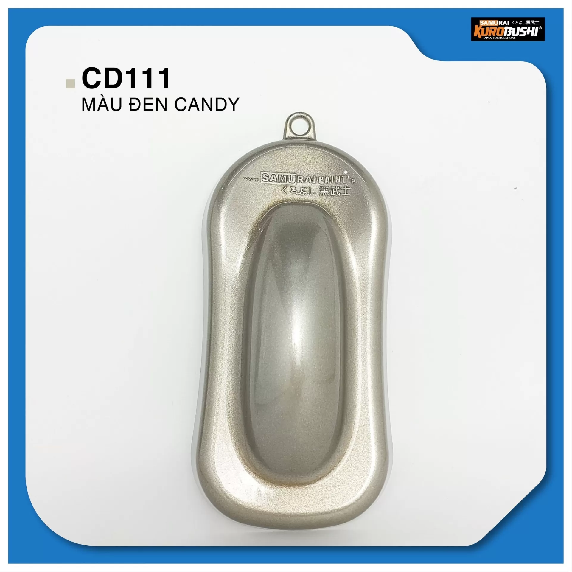 Sơn xịt Samurai CD111 – màu đen trong độc đáo, tạo chiều sâu, bám tốt, khô nhanh, dễ thi công