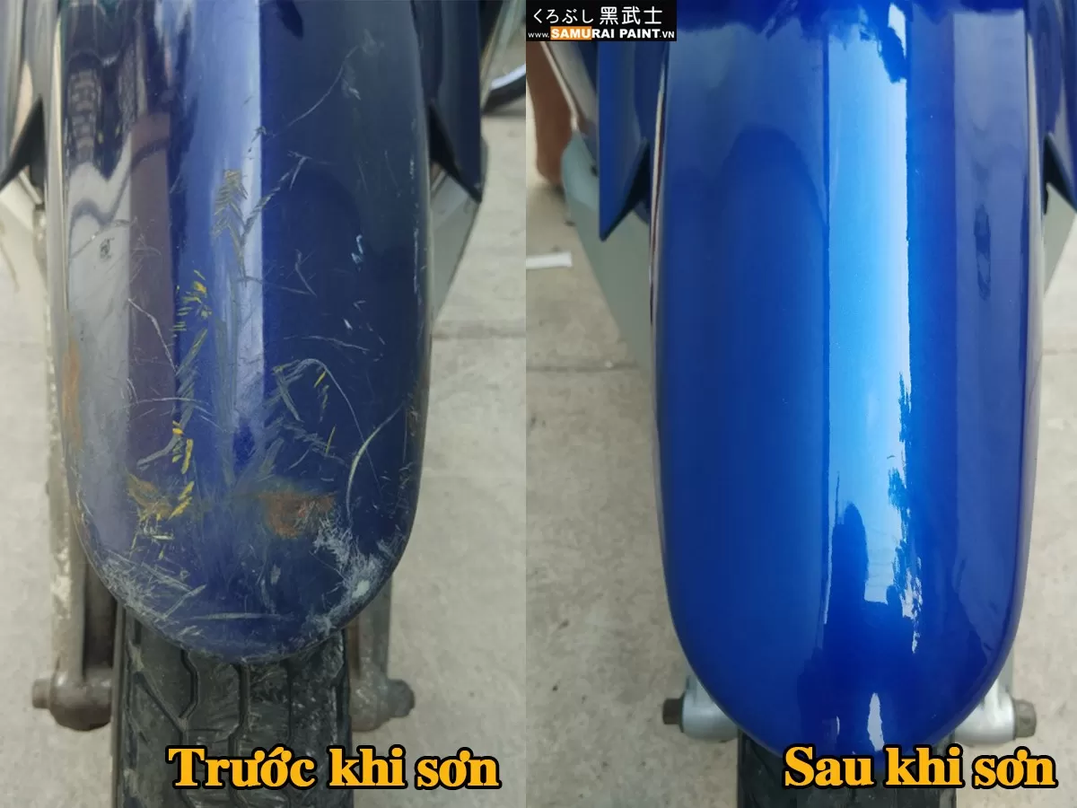 Sơn xịt Samurai H325 màu xanh – tươi mát, nổi bật, bám tốt, khô nhanh
