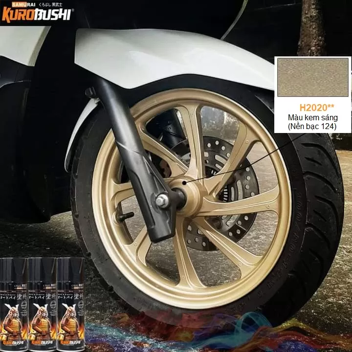 Sơn xịt Samurai H2020 màu kem sáng – tinh tế, hiện đại, bám dính tốt, nhanh khô