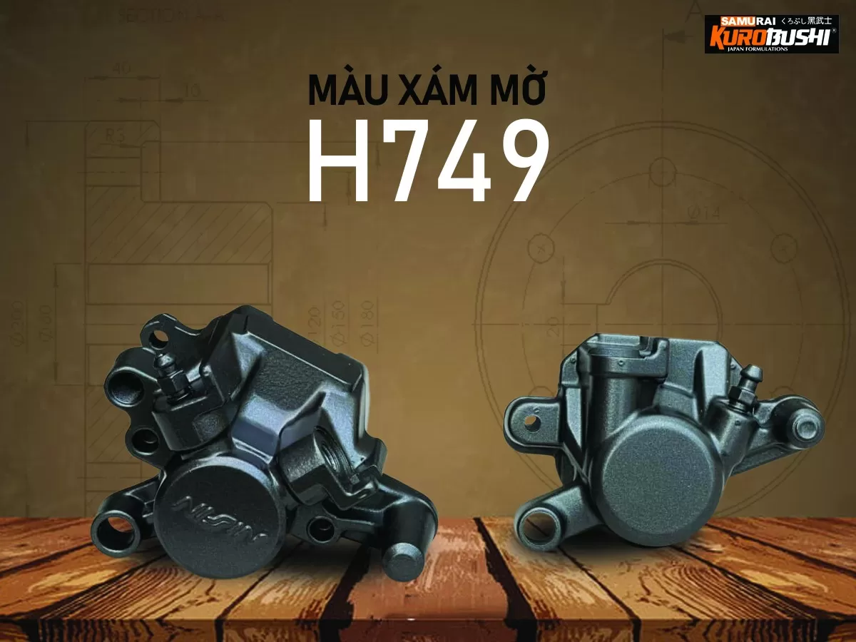 Sơn xịt Samurai H749 màu xám mờ – hiện đại, mạnh mẽ, bền màu, khô nhanh
