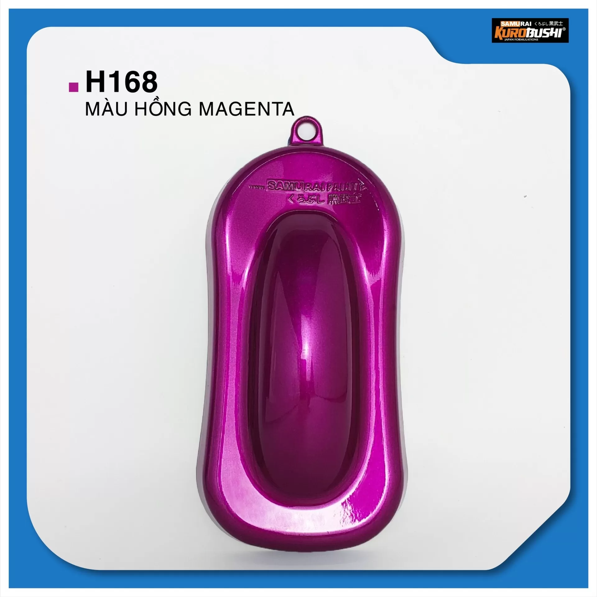 Sơn xịt Samurai H168 – màu hồng tươi nổi bật, đều màu, khô nhanh, bám chắc, dễ thi công