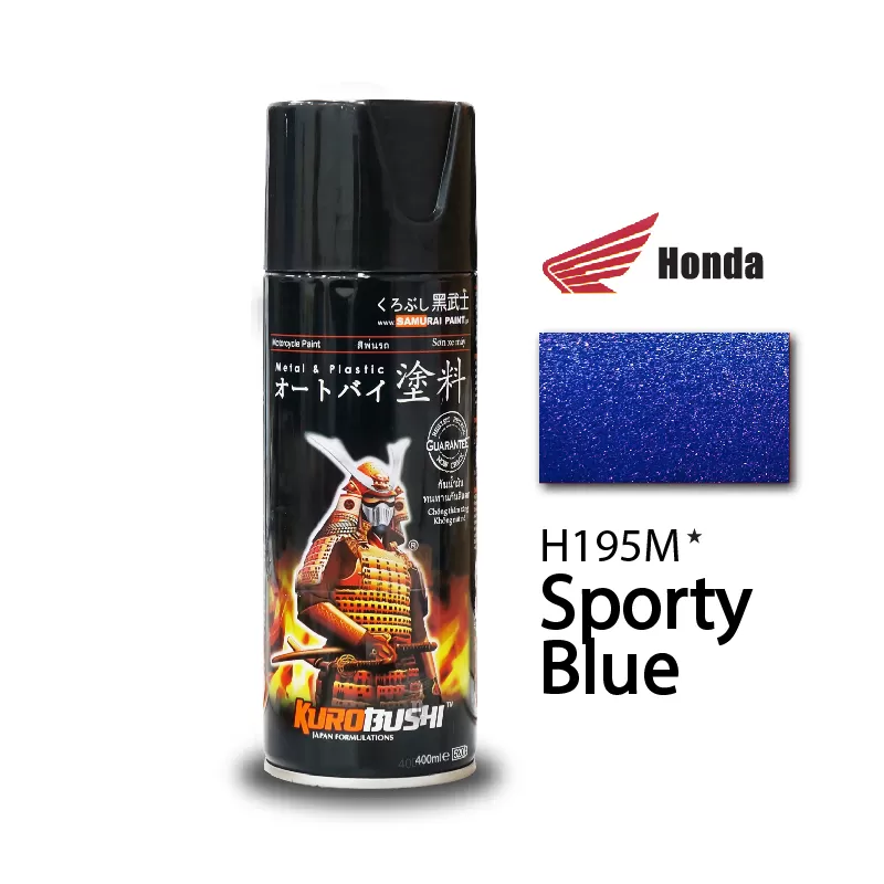 Sơn xịt Samurai H195M màu xanh dương đậm – bền màu, bám dính tốt, khô nhanh