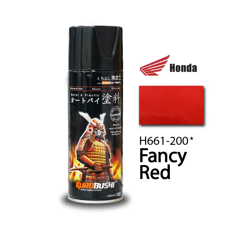 Sơn xịt Samurai H661-200 màu đỏ – nổi bật, mạnh mẽ, bền màu, nhanh khô