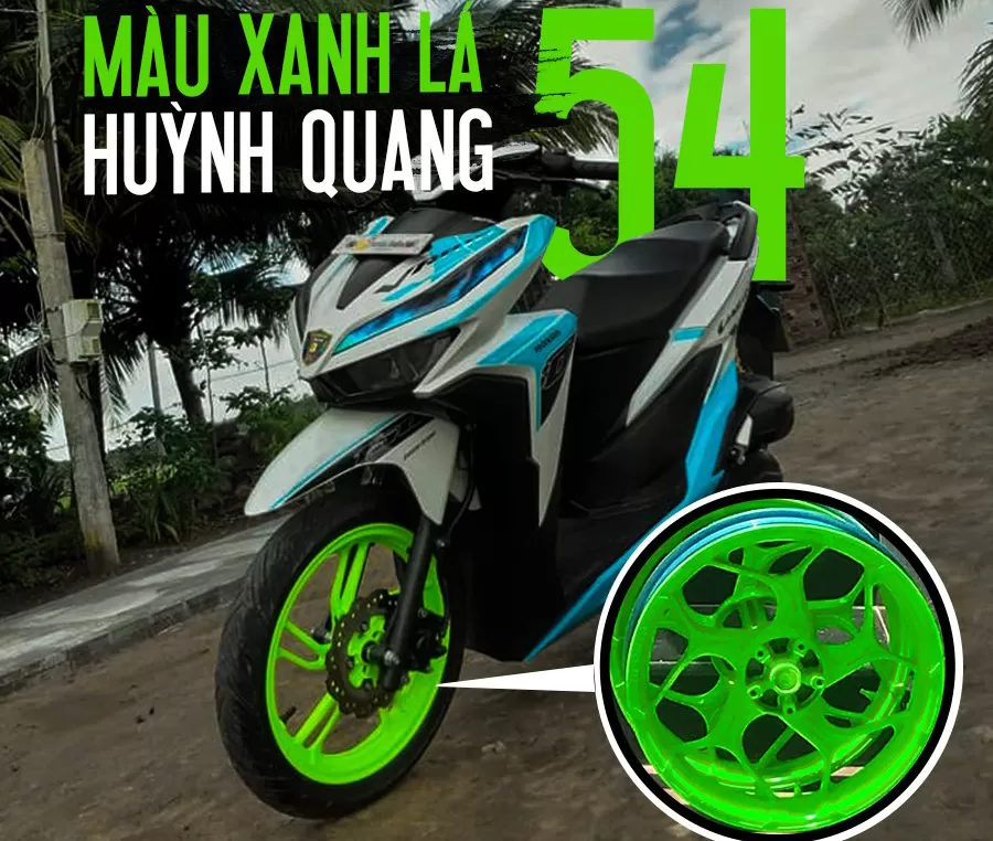Sơn xịt Samurai 54 màu xanh huỳnh quang – phát sáng nổi bật, cá tính, bám chắc, khô nhanh