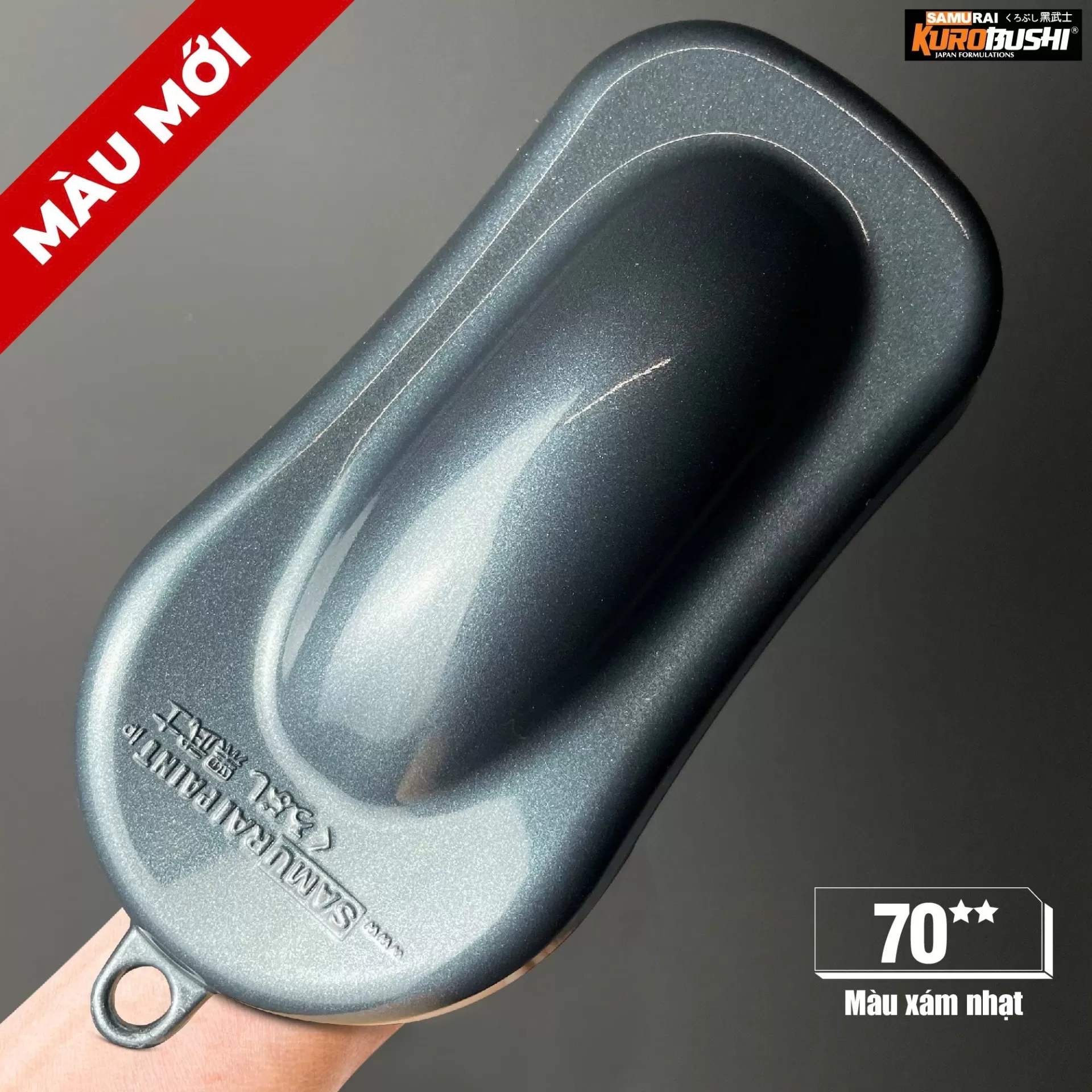 Sơn Xịt Samurai 70  Màu Xám Nhạt, khô nhanh, bám chắc, dễ thi công