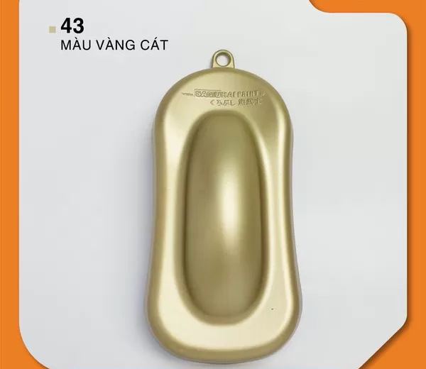 Sơn xịt Samurai 43 – màu be trơn trung tính, nhã nhặn, dễ phối màu, bám tốt, khô nhanh