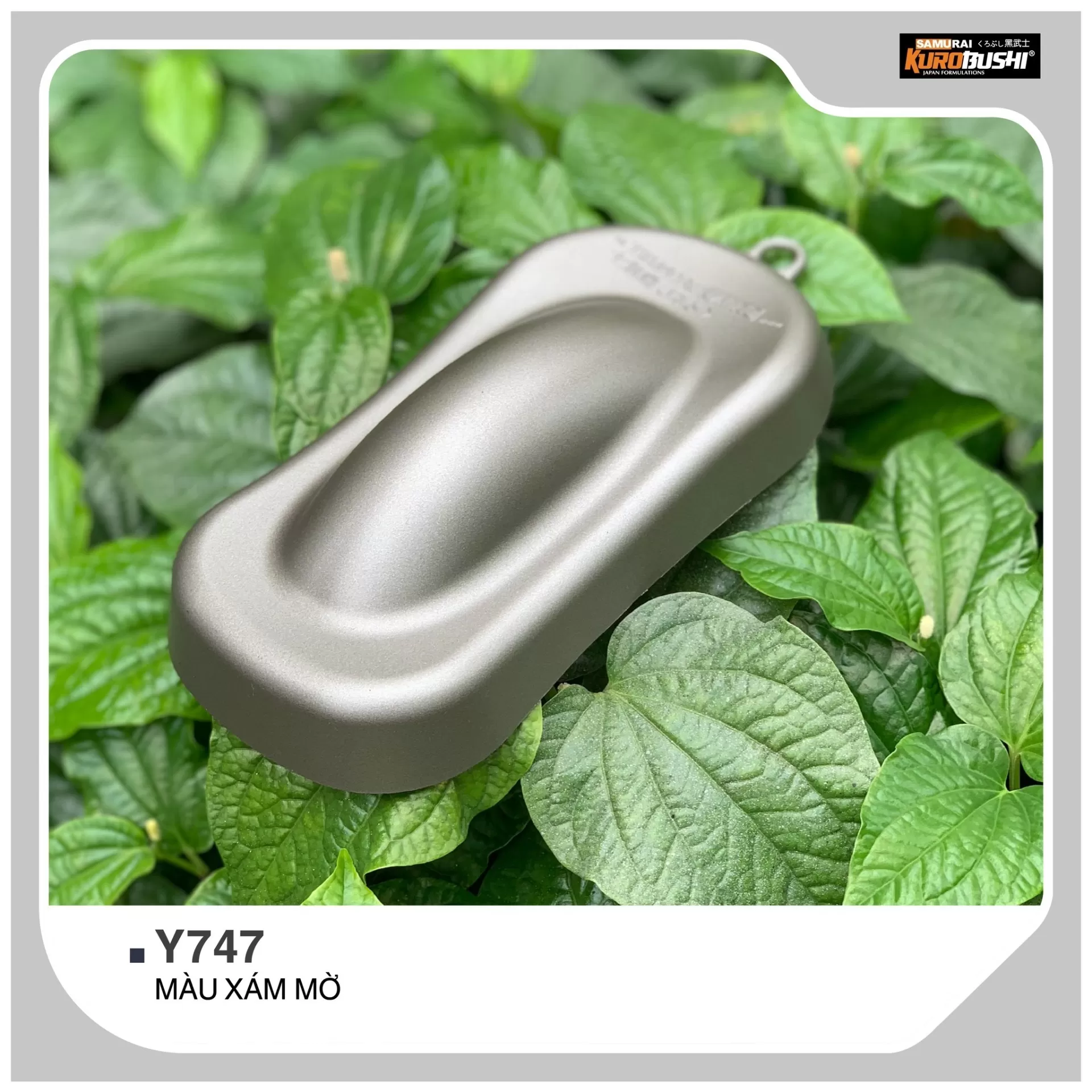 Sơn xịt Samurai Y747 màu xám nhám – cứng cáp, hiện đại, bám chắc, khô nhanh