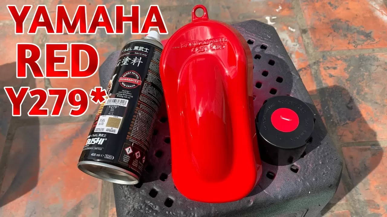 Sơn Xịt Samurai Y279 Màu Đỏ – rực rỡ, thu hút, bám chắc, khô nhanh