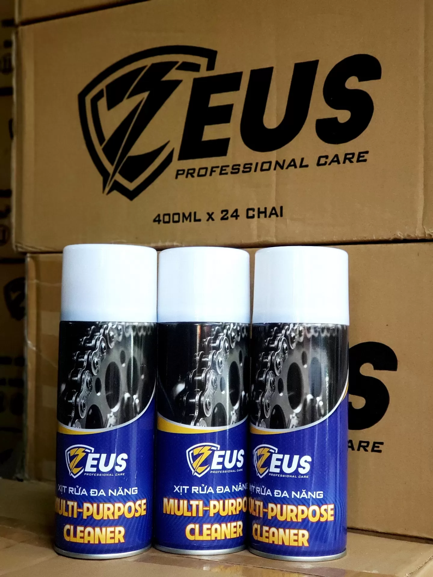 Xịt rửa sên Zeus – Làm sạch nhanh, đánh bay dầu mỡ, bảo vệ xích tối ưu