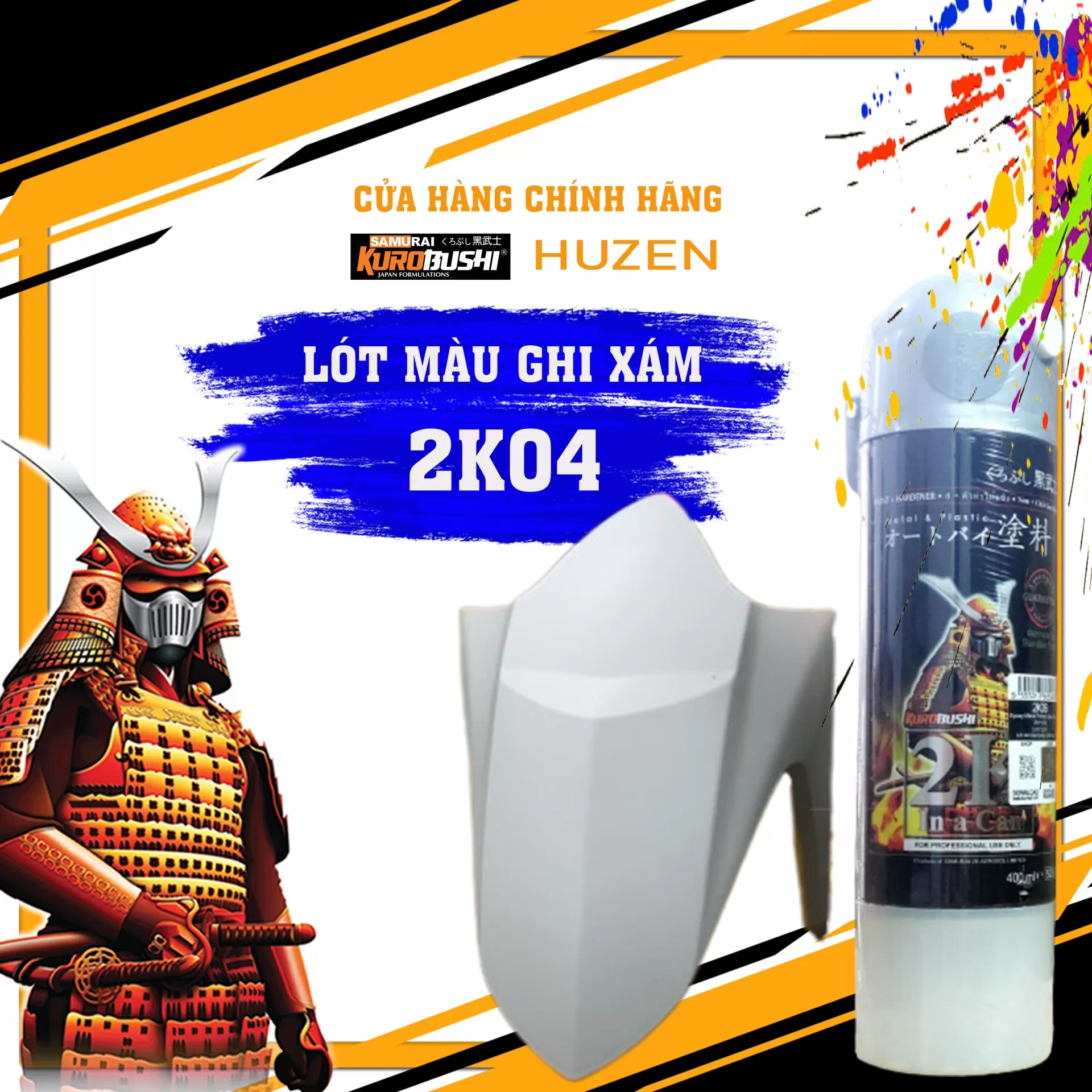 Siêu khuyến mãi: 1 lon 2K TẶNG 1 súng phun sơn cao cấp SAMURAI