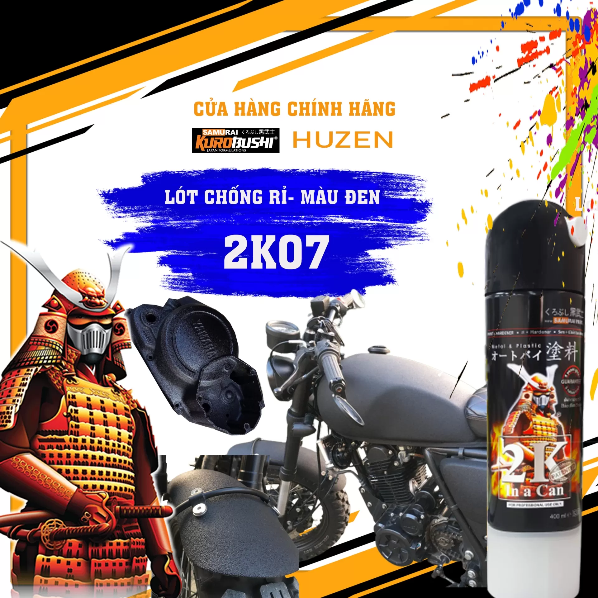 Siêu khuyến mãi: 1 lon 2K TẶNG 1 súng phun sơn cao cấp SAMURAI