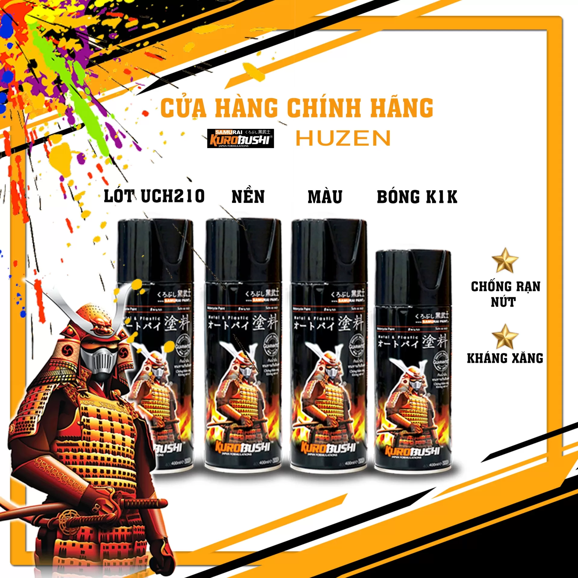 Sơn xịt Samurai K430 – màu trắng ánh kim sang trọng, bề mặt sáng đẹp, bám chắc, khô nhanh, lên màu đều