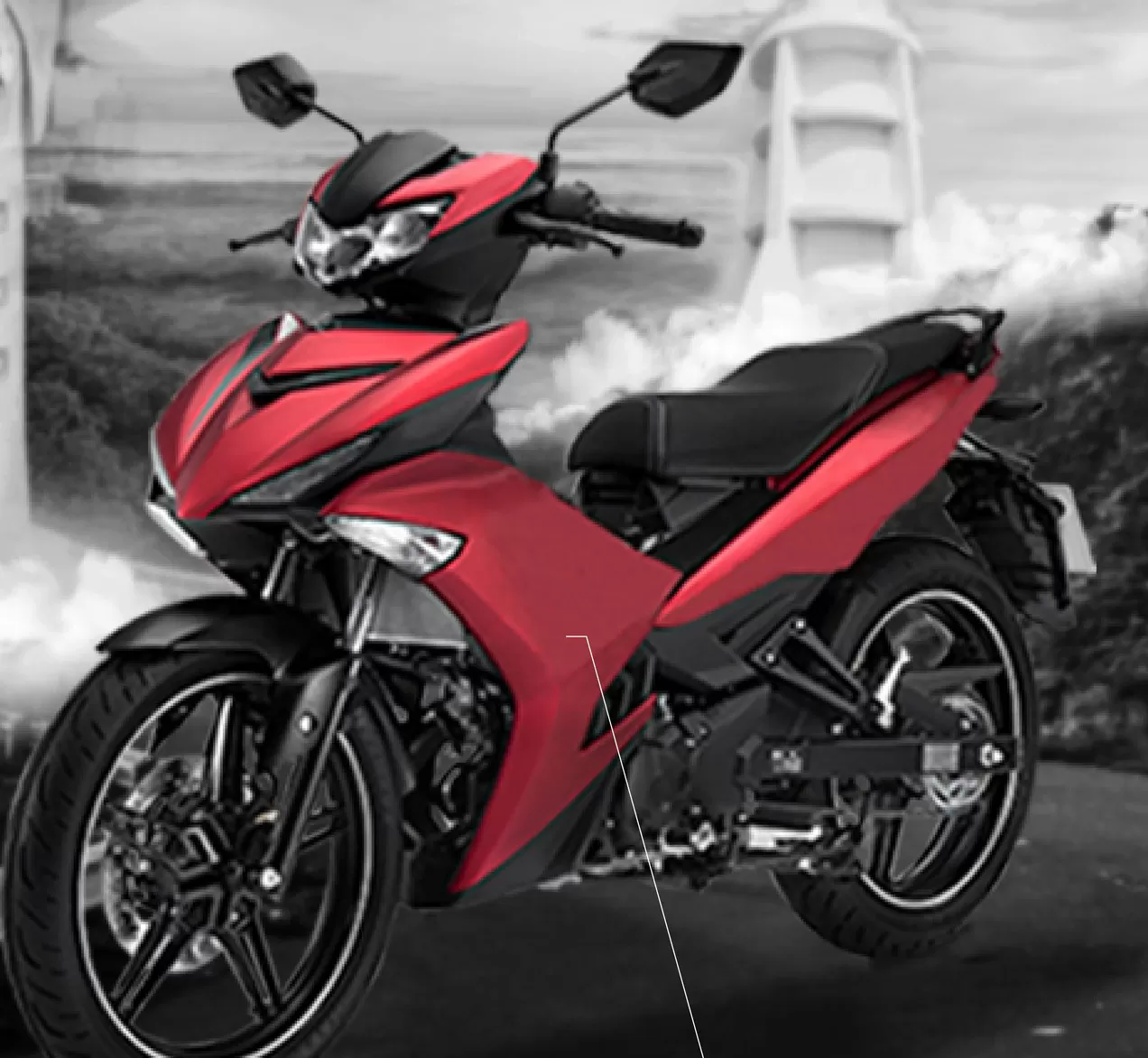 Sơn xịt Samurai Y9595 – màu đỏ mờ sang trọng, sắc đỏ trầm, đều màu, bám chắc, khô nhanh