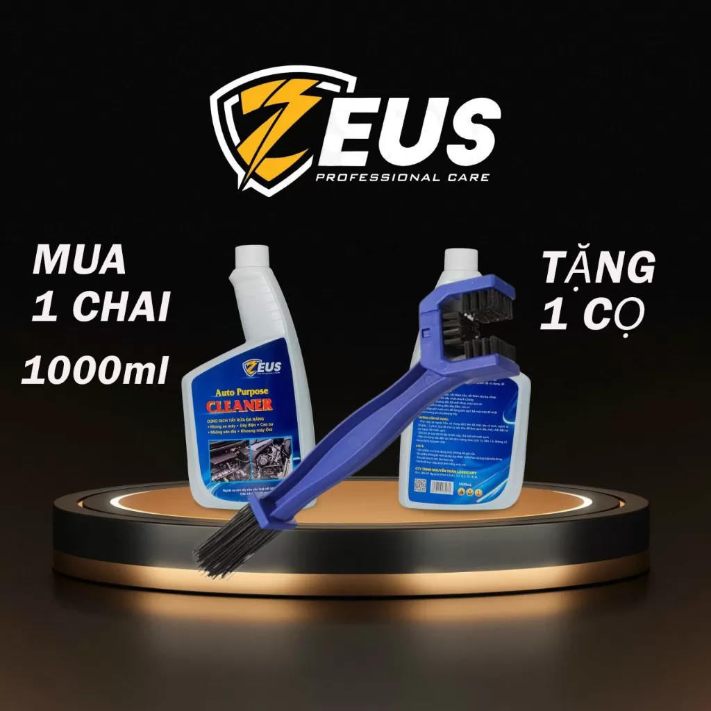 Tẩy đa năng Zeus 1000ml – tẩy sạch dầu mỡ, bùn đất, bụi bẩn cứng đầu trên xe và gia dụng